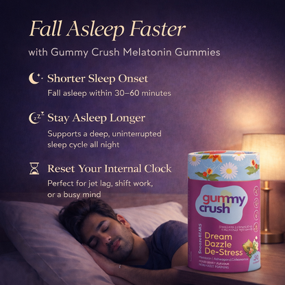 fall sleep faster with melatonin gummies